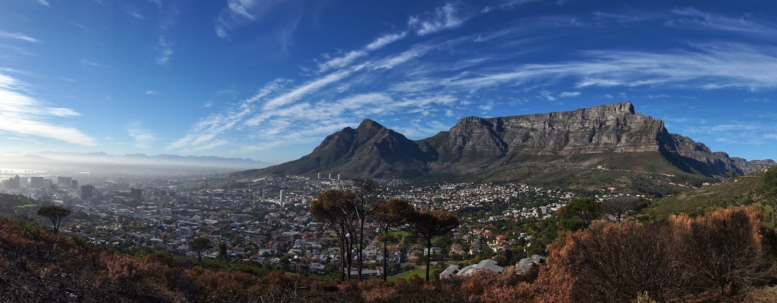 Cape Town beneath Table Mountain